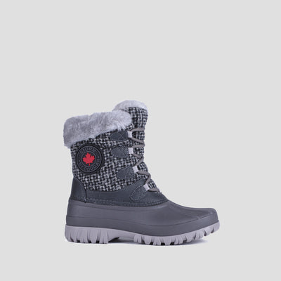 Cabin Brushed Tweed Textile Winter Boot