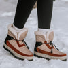 Vibe Nylon and Suede Waterproof Winter Boot - Color Cream-Tobacco