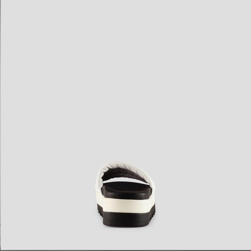 Prato Leather Water-Repellent Sandal - Colour White
