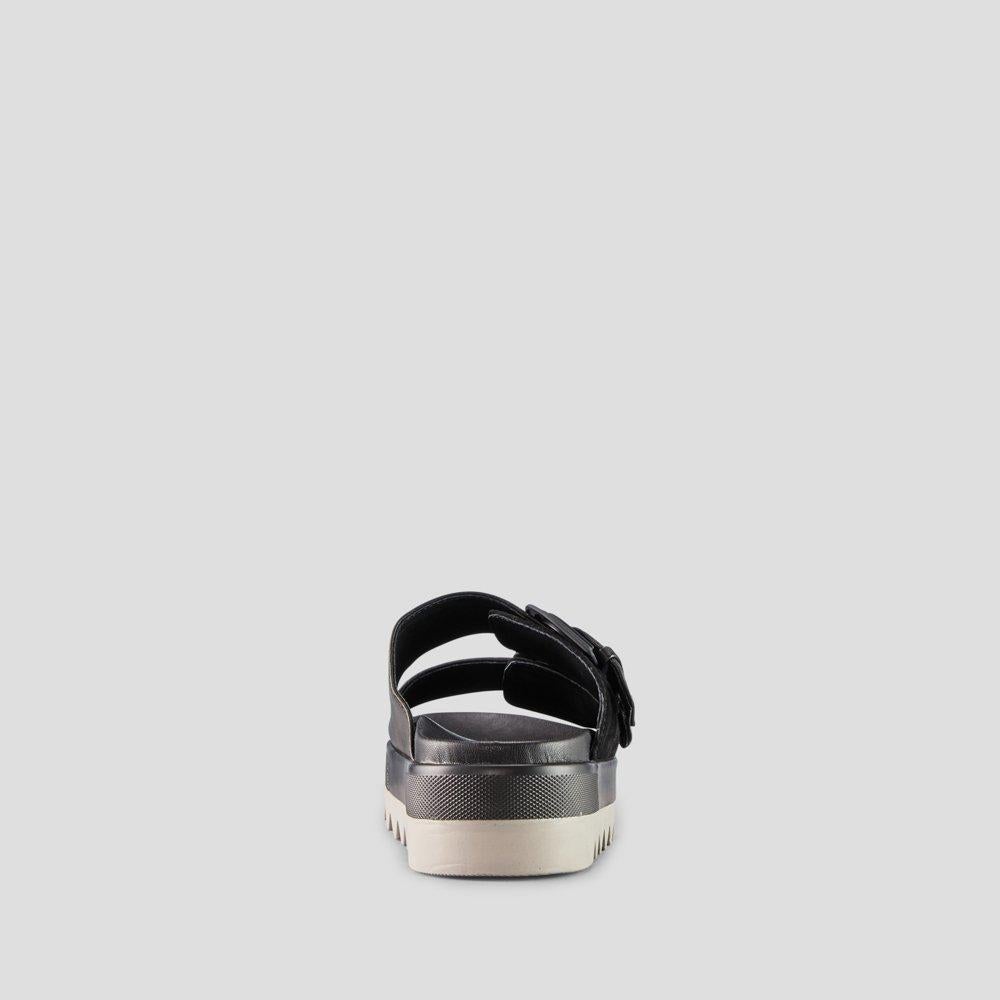 Pepa Suede Water-Repellent Sandal - Colour Black