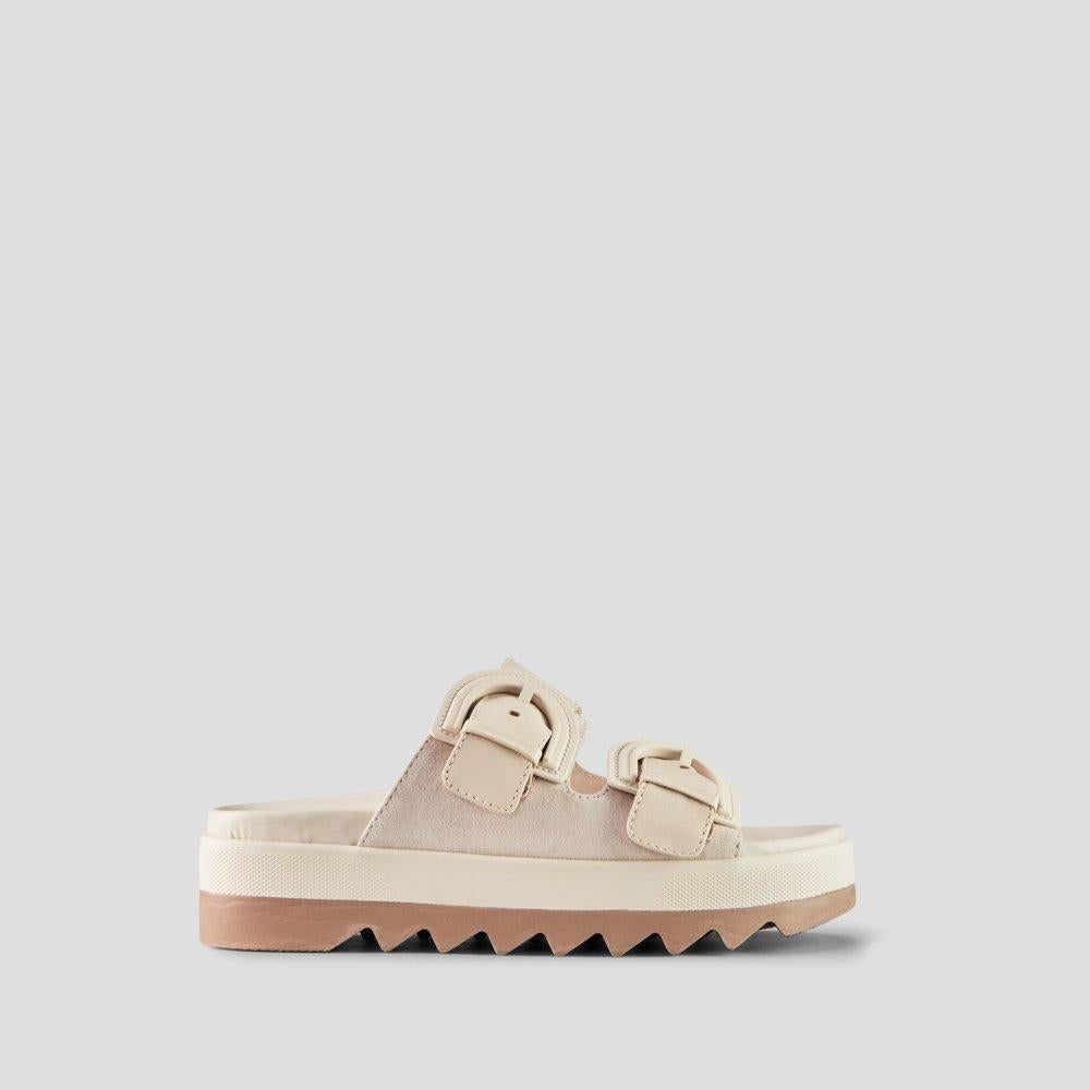 Pepa Suede Water-Repellent Sandal - Colour Oyster