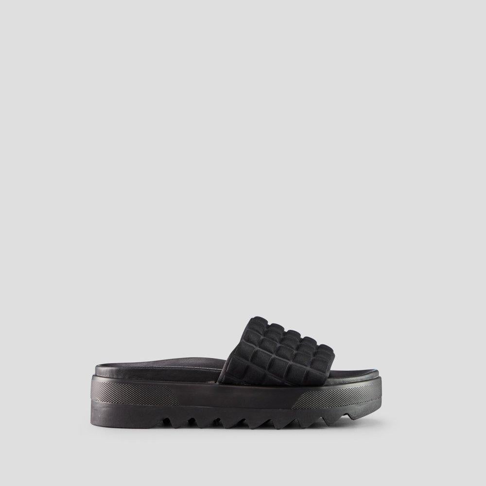 Perla Stretch Knit Water-Repellent Sandal - Colour Black All Over