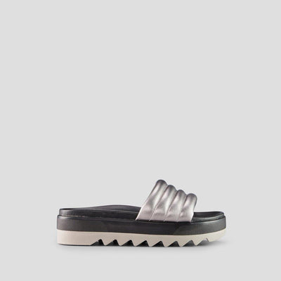 Prato Metallic Leather Water-Repellent Sandal
