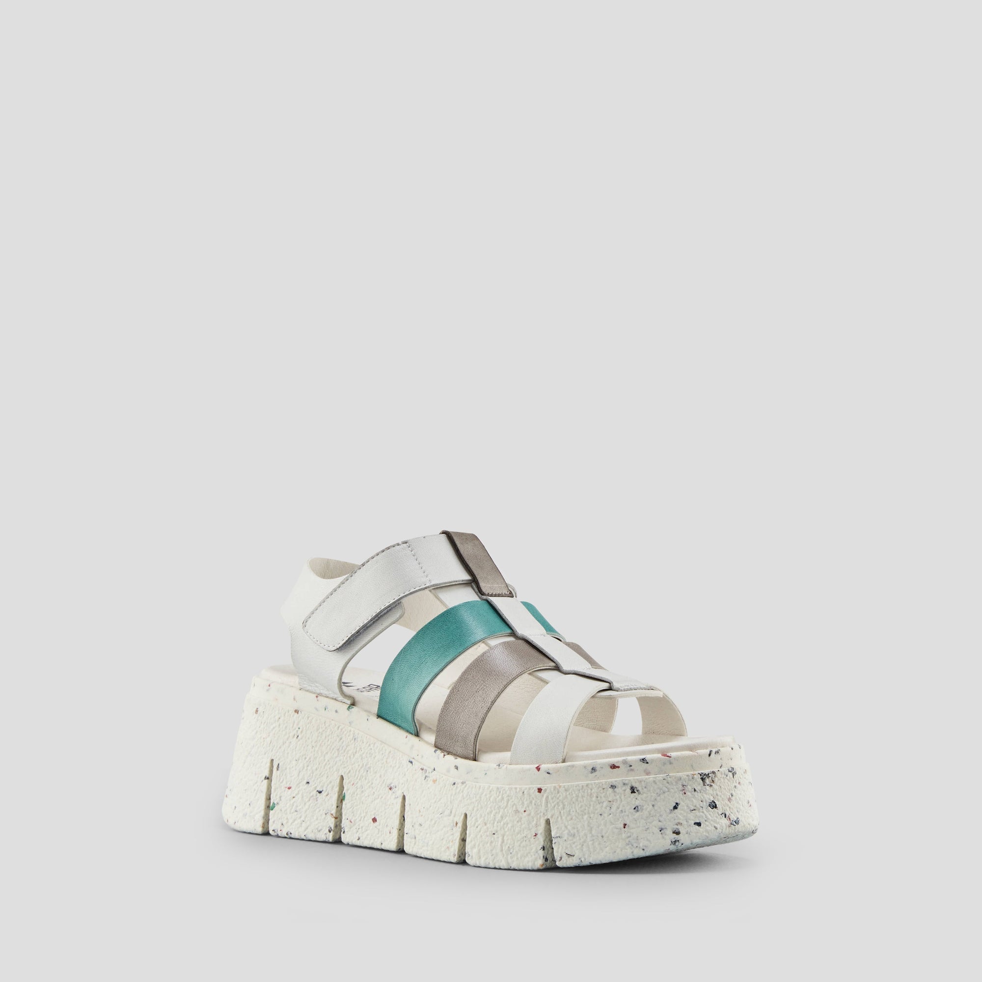 Antony Luxmotion Leather Wedge Sandal - Color Ice