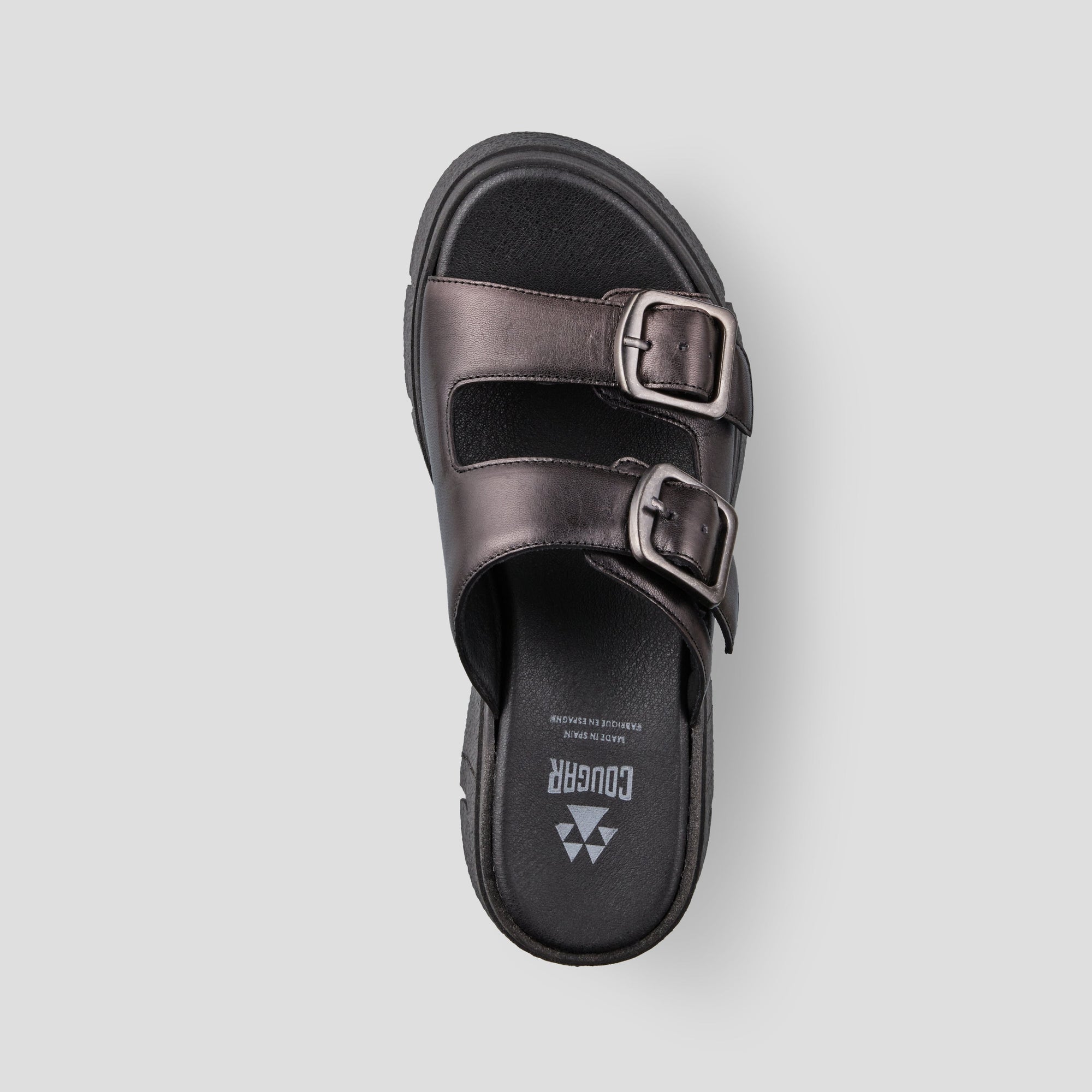 Astrid Luxmotion Leather Wedge Sandal - Color Black