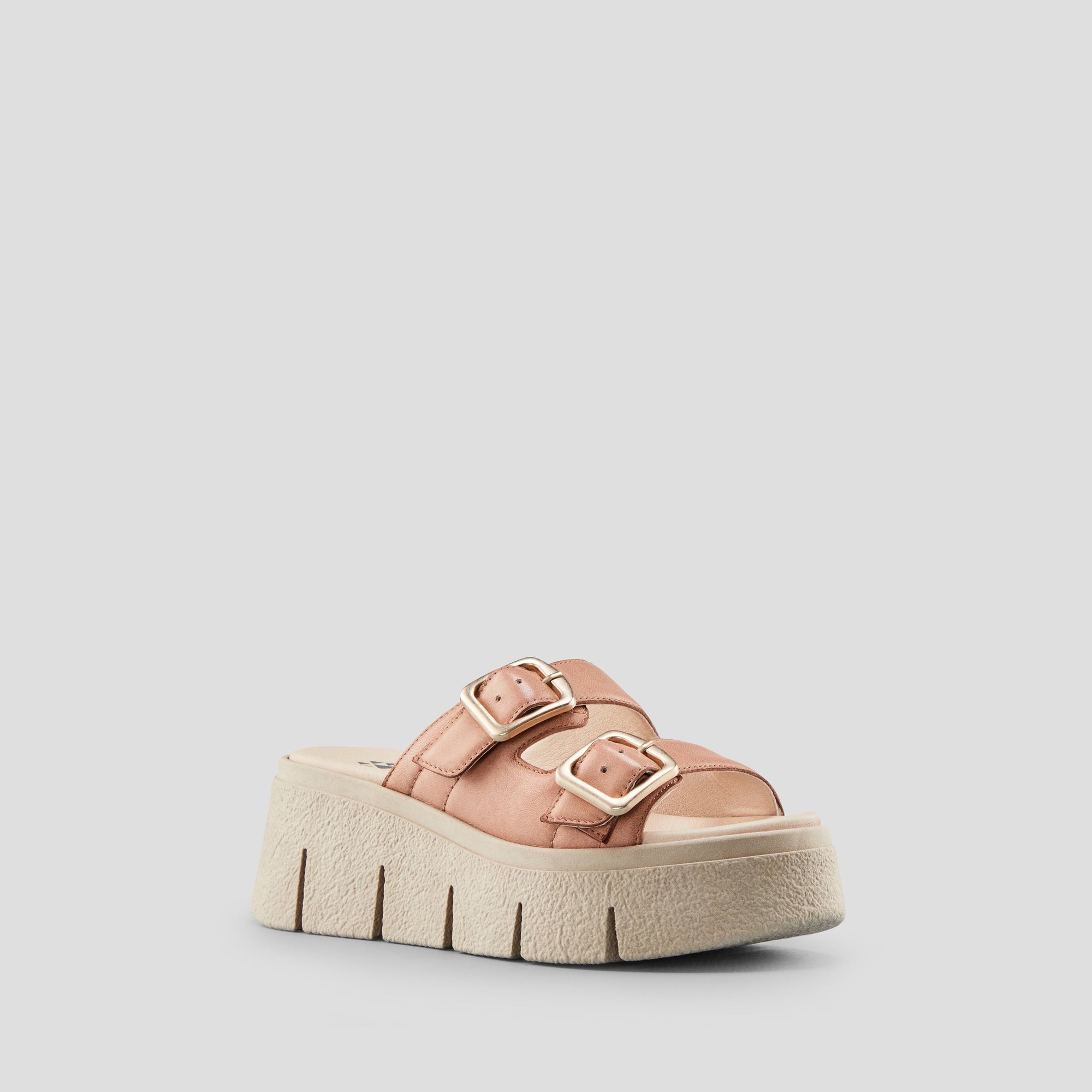 Astrid Luxmotion Leather Wedge Sandal - Color Nude