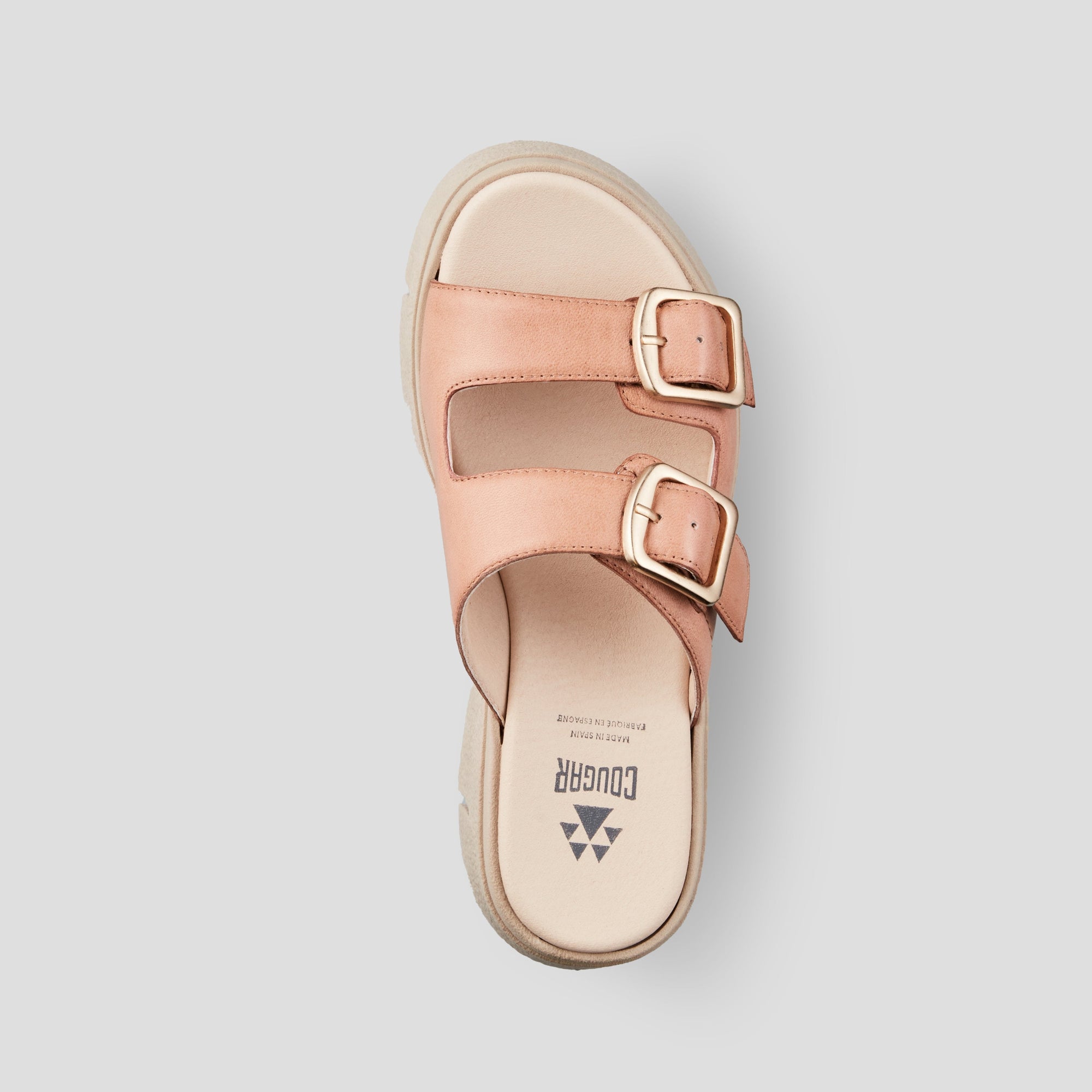 Astrid Luxmotion Leather Wedge Sandal - Color Nude