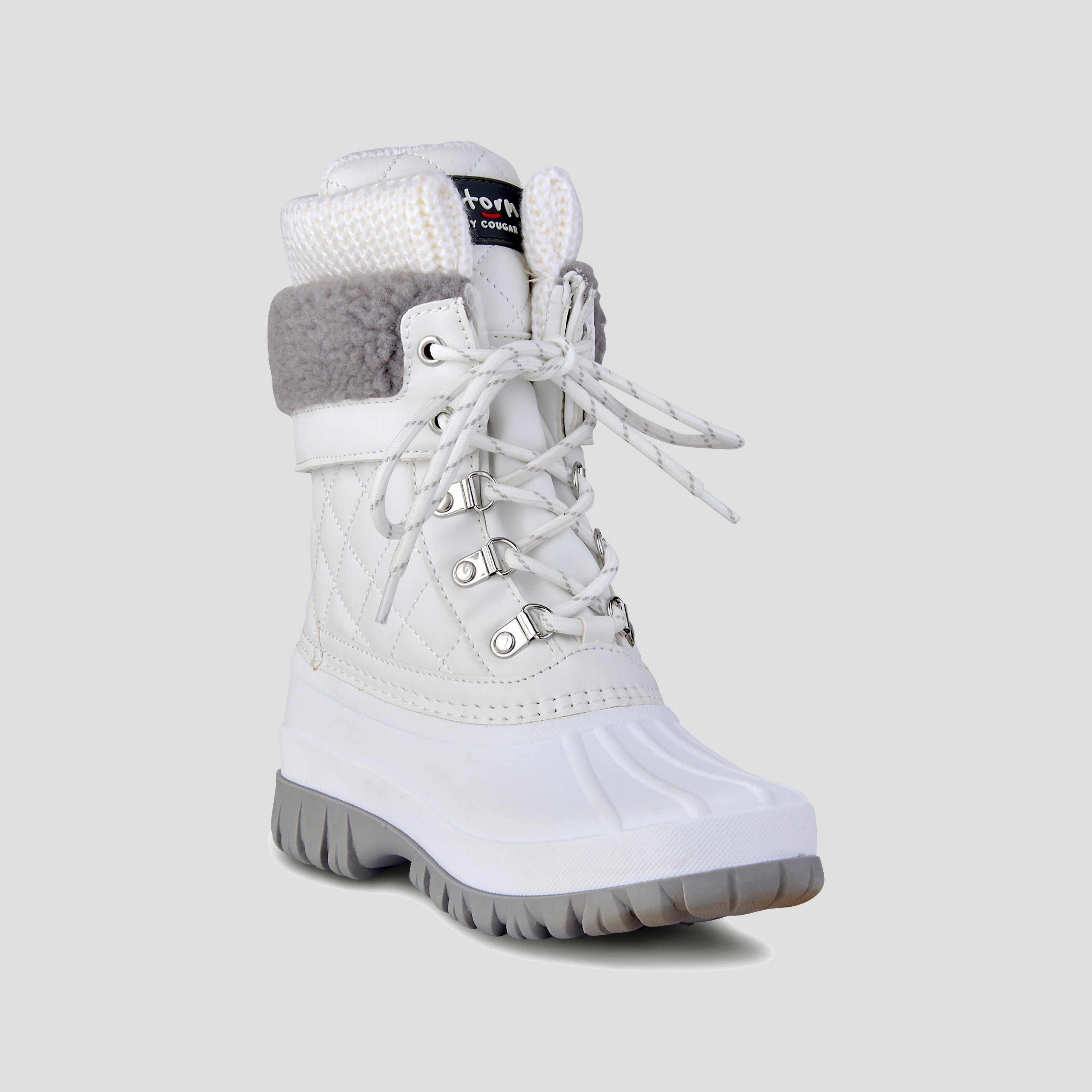 White cheap winter boots