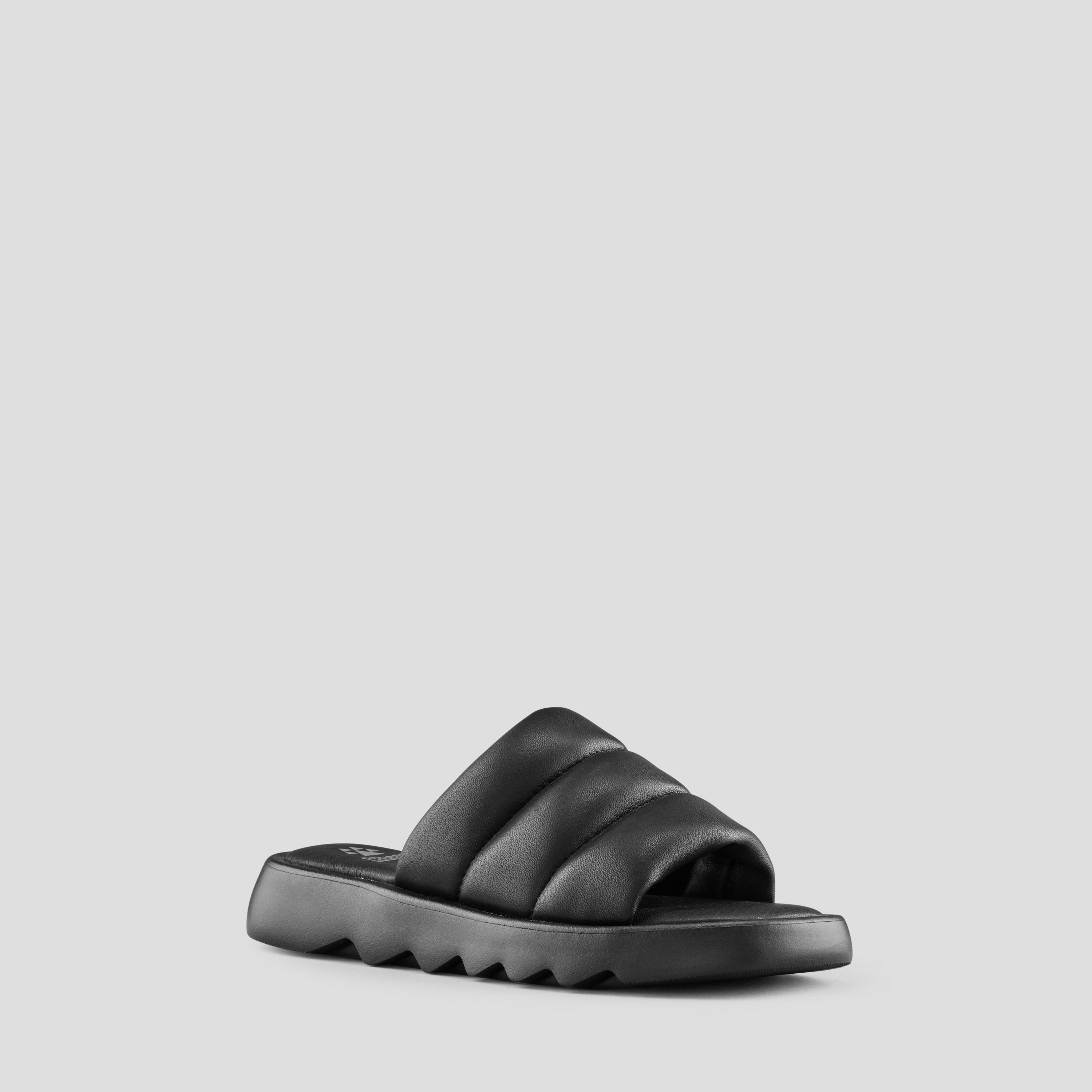 Addict Luxury Men's Slide ADDICT-002 Sandals - Black Matte | Garmentory