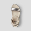 Nolo Leather Water-Repellent Sandal - Color Metallic-Silver-Taupe