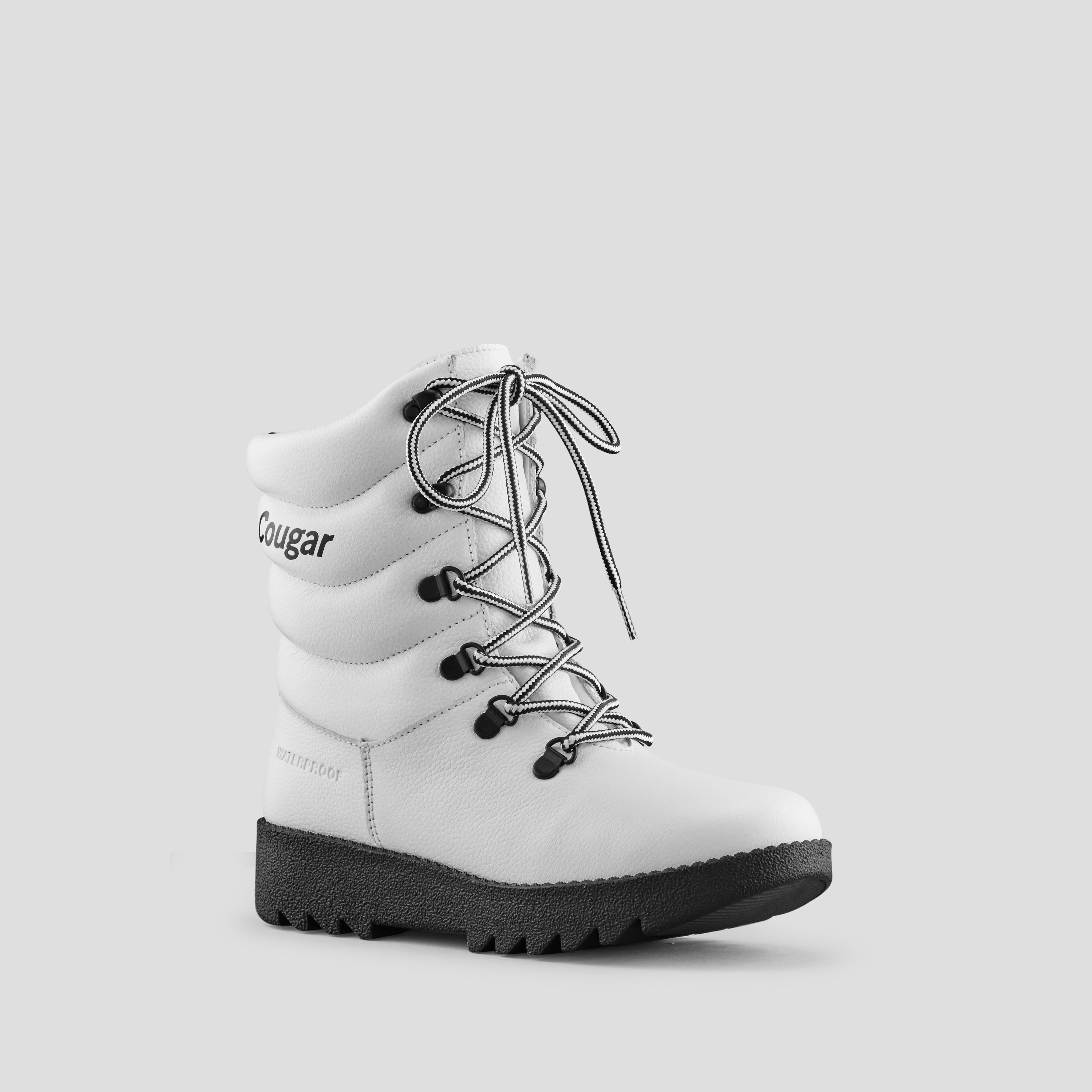 Womens black and white hot sale boots