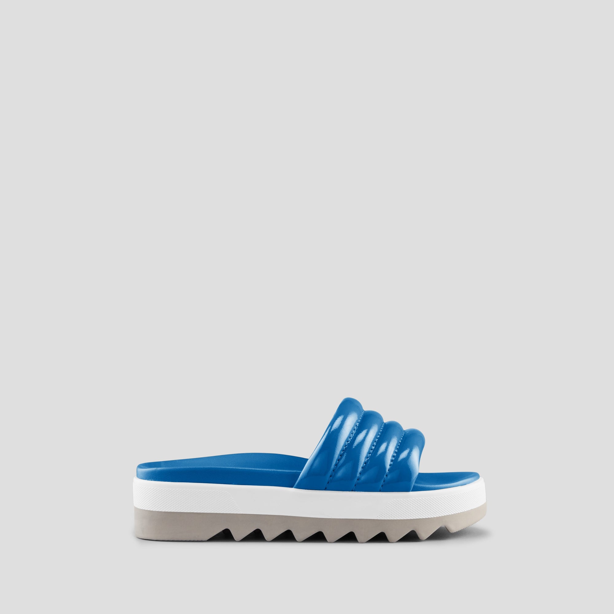 Prato Patent Water-Repellent Sandal - Colour Blue
