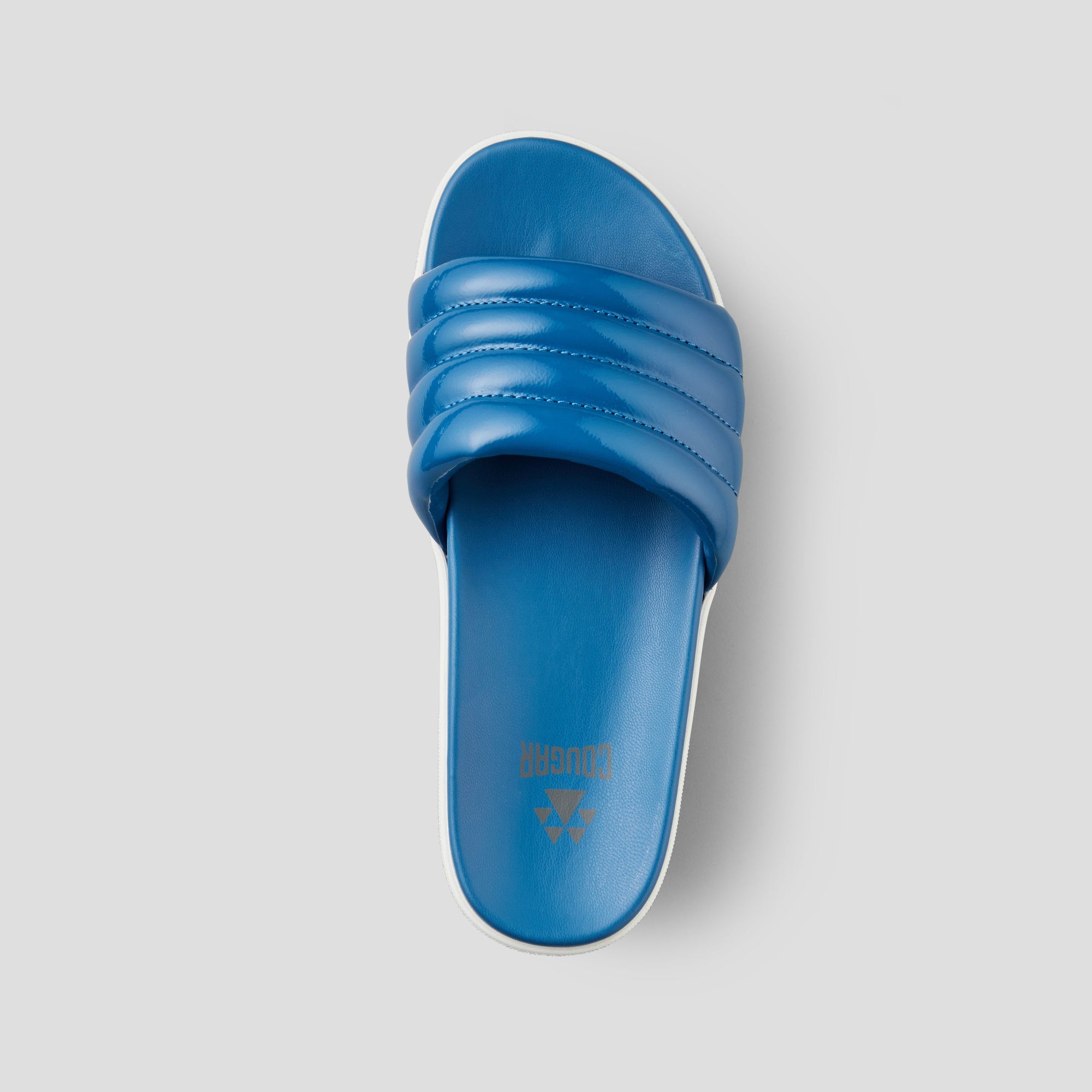 Prato Patent Water-Repellent Sandal - Colour Blue