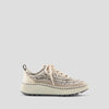 Sayah Luxmotion Nylon and Leather Print Waterproof Sneaker - Color Taupe Snake