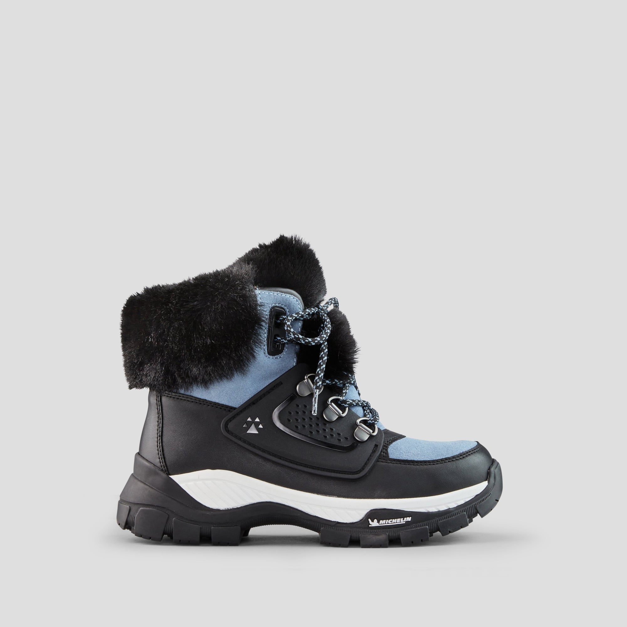 Union Leather and Suede Waterproof Winter Boot with PrimaLoft® and soles by Michelin - Color Denim