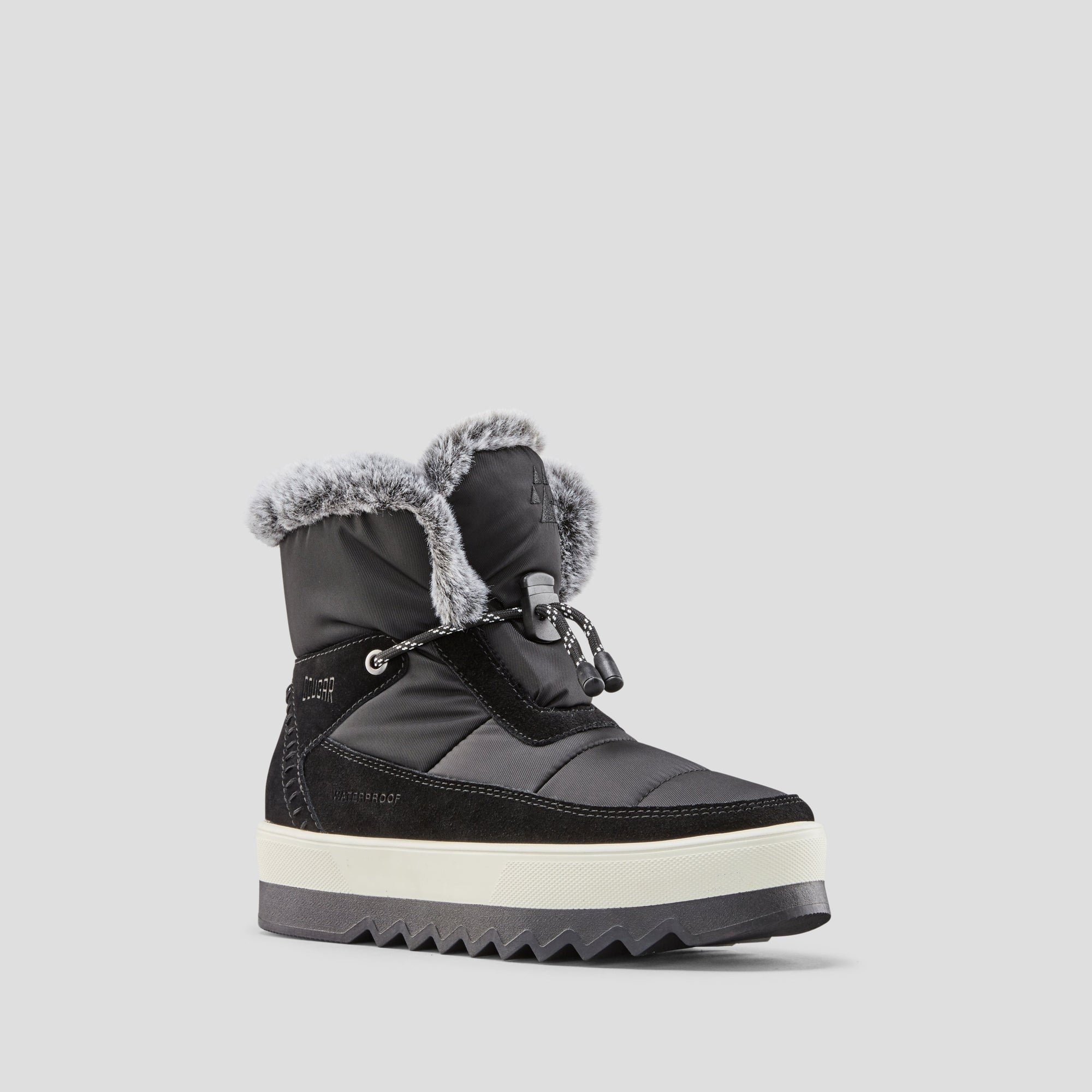 Vibe Nylon and Suede Waterproof Winter Boot - Color Black